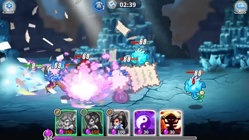 ドット覇道の戦闘画面1