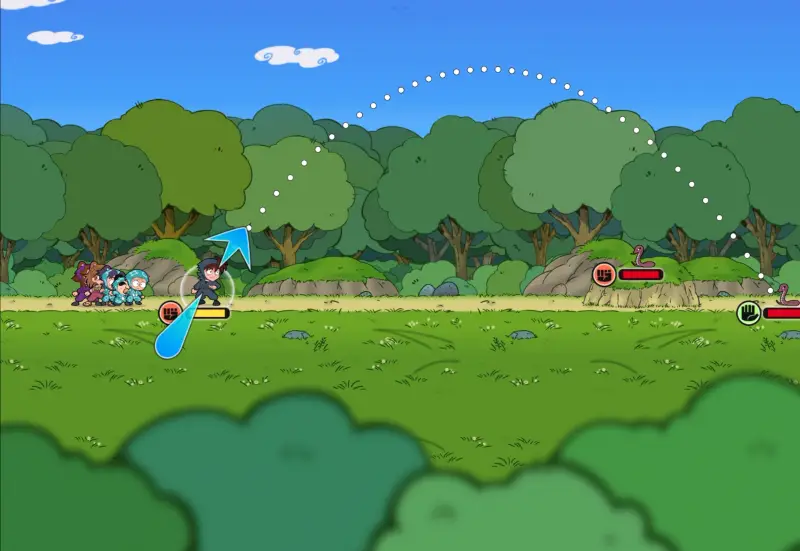 忍パズのバトル画面2