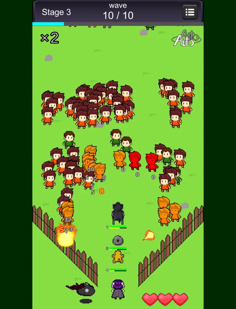 ポンコツ魔王の3CardTDのゲーム画面1