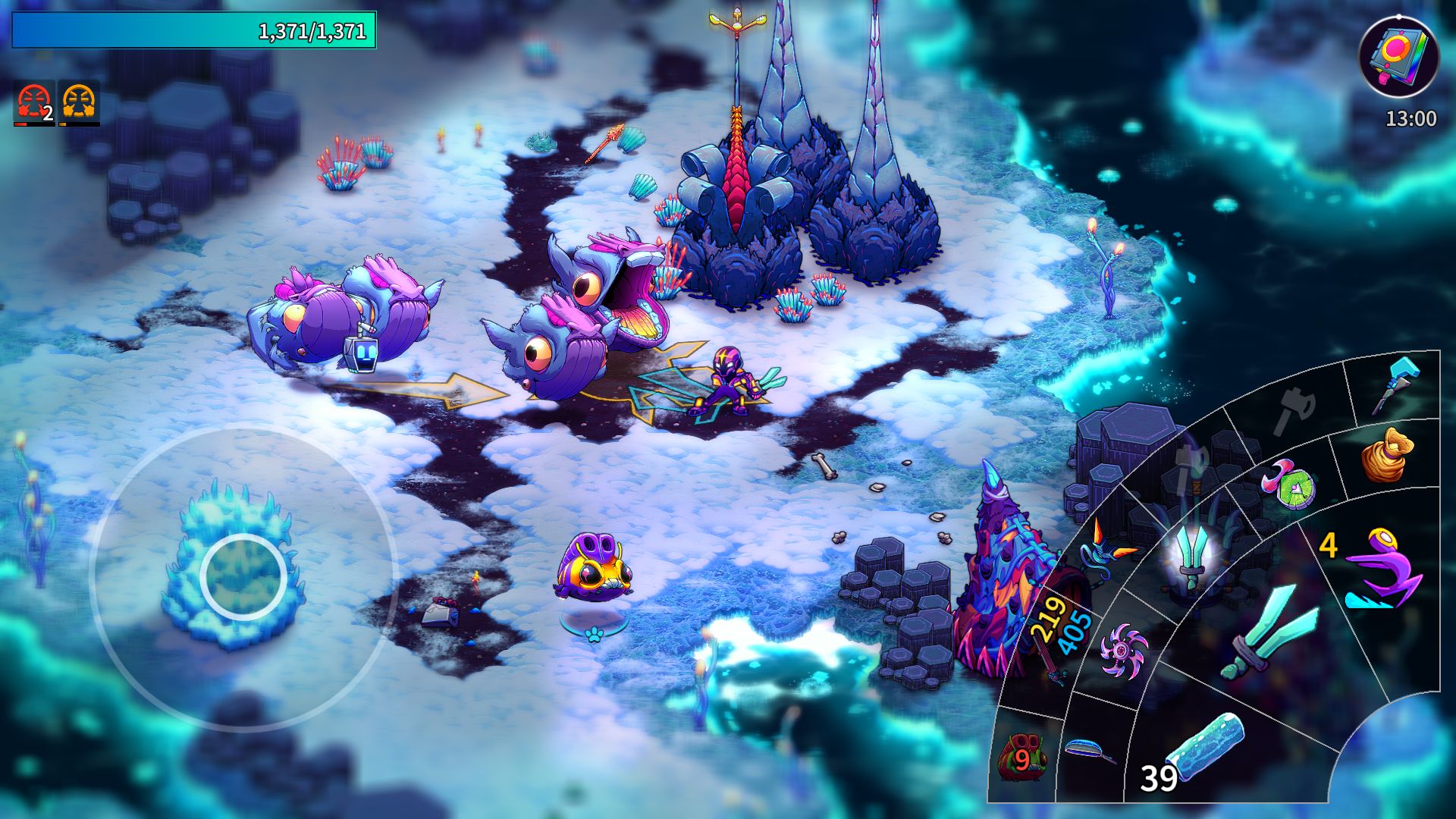 Crashlands 2の戦闘画面